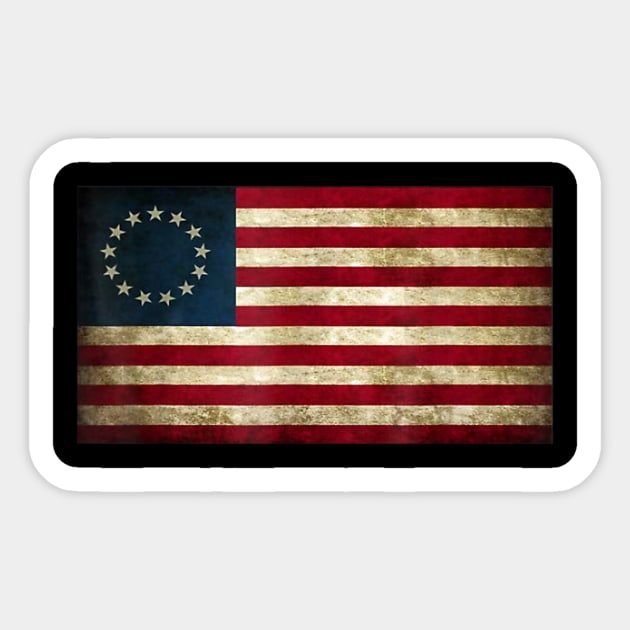 4th of July Patriotic Betsy Ross battle flag Sticker by Haley Tokey